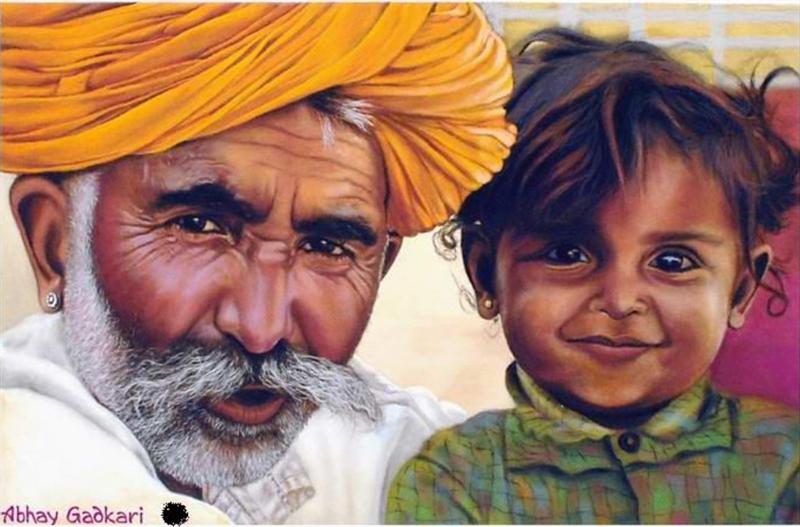 portrait rangoli design by abhay gadkari 3