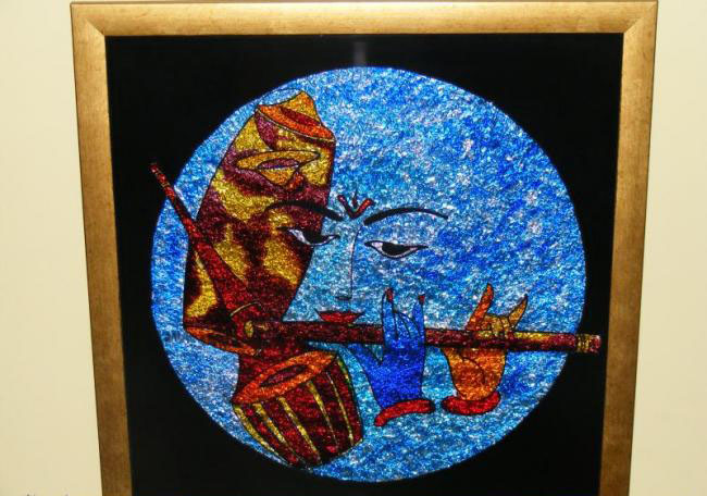 krishna glass rangoli by aditya 4
