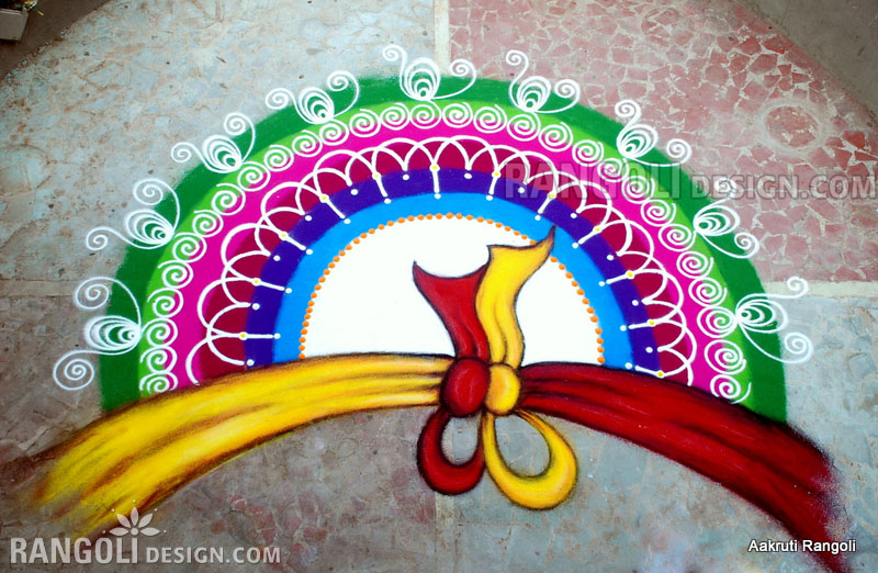 wedding rangoli design by aakruti 40