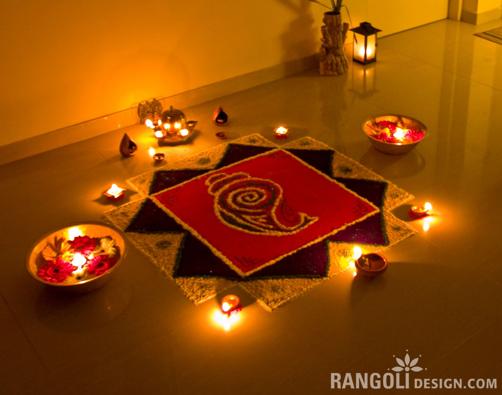 simple rangoli design for diwali 5