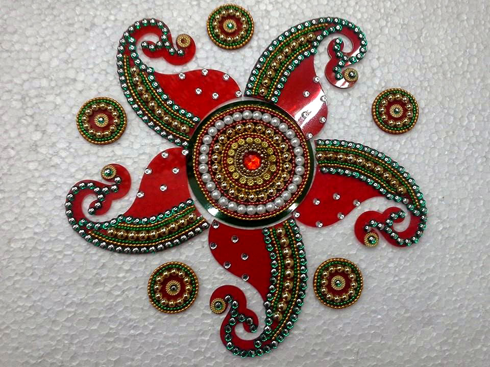 acrylic rangoli design 6