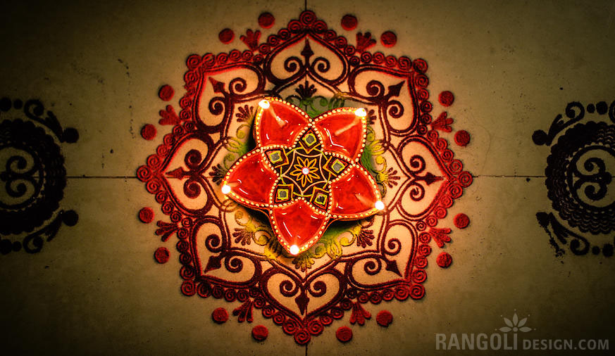 rangoli design for diwali by rakshit pitalia 7