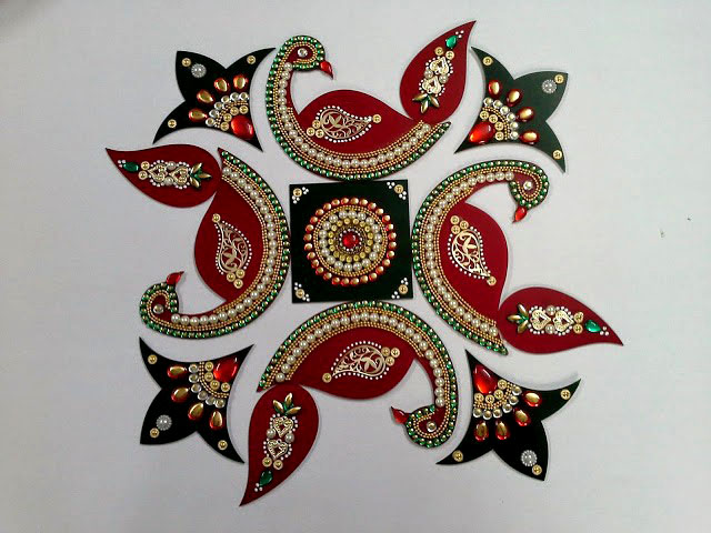 acrylic rangoli design 8