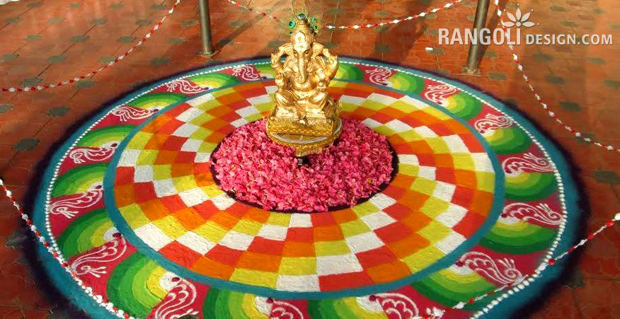 rangoli design for diwali by kannan tanjorearts 9
