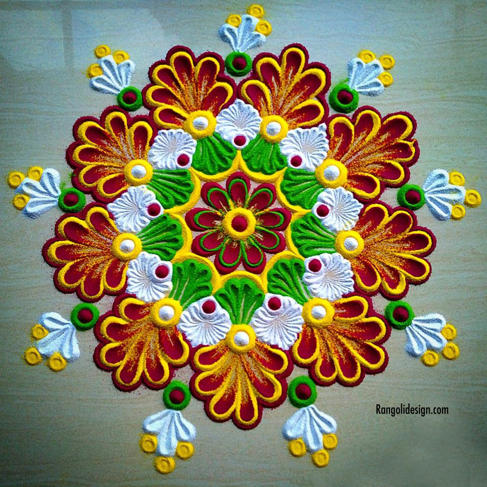 rangoli design spring festival 7