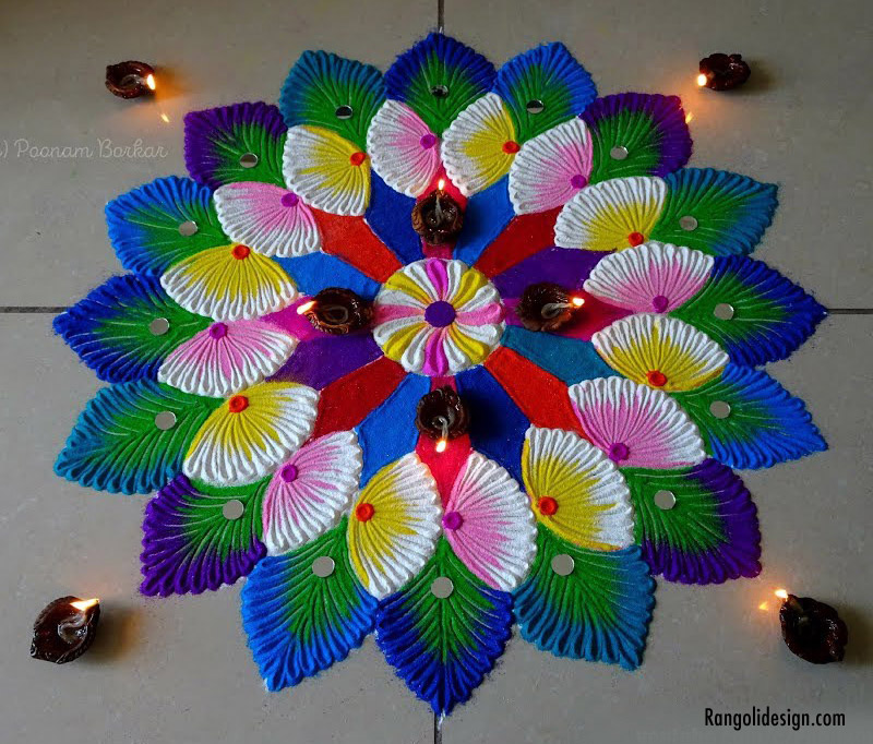 floral rangoli design holi 9