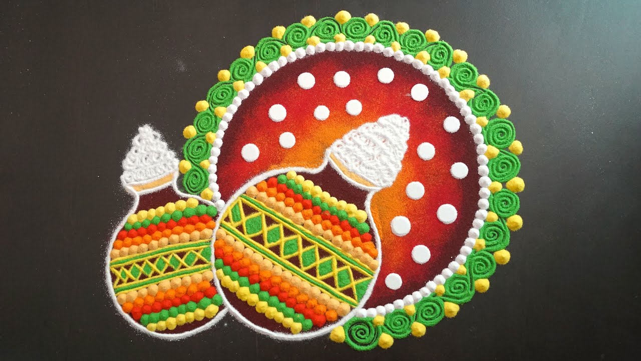 pongal rangoli kolam design