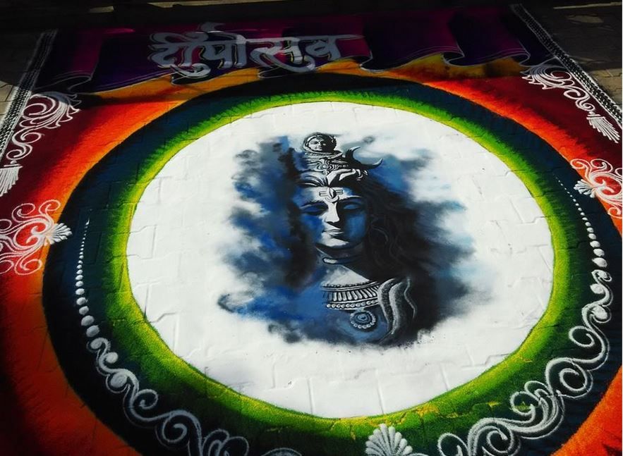 sanskar bharathi rangoli design shiva mahashivratri
