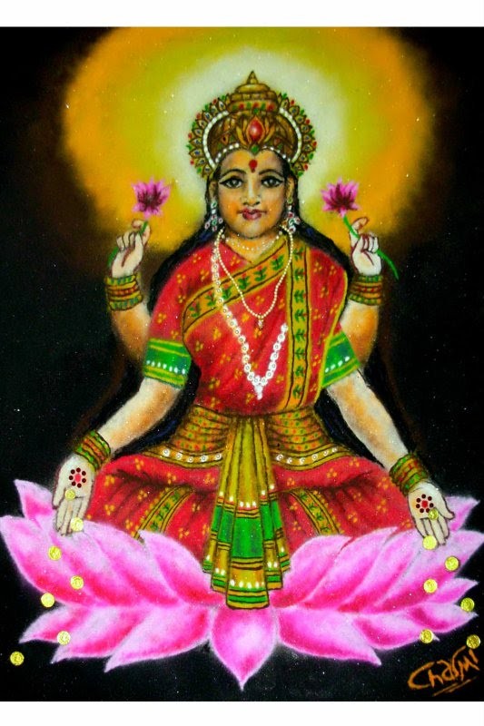 portrait rangoli design by charrmi parekh 1