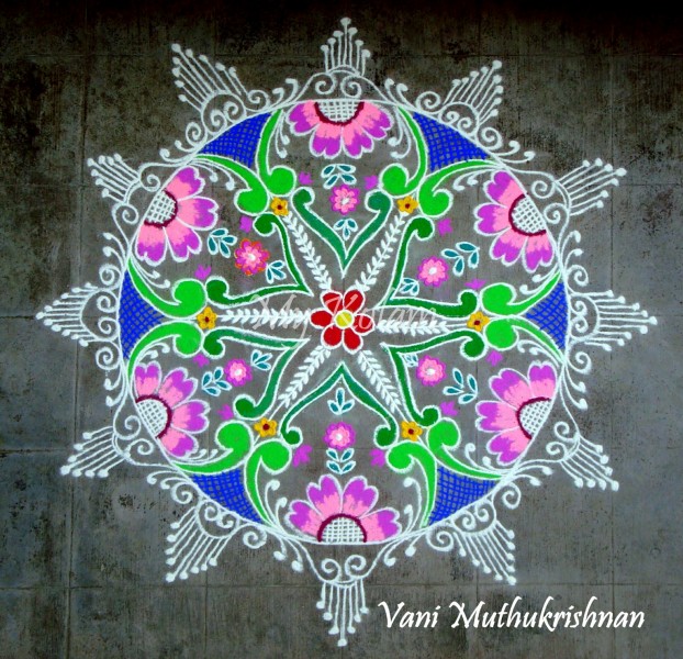 rangoli design by vani muthukrishnan 1