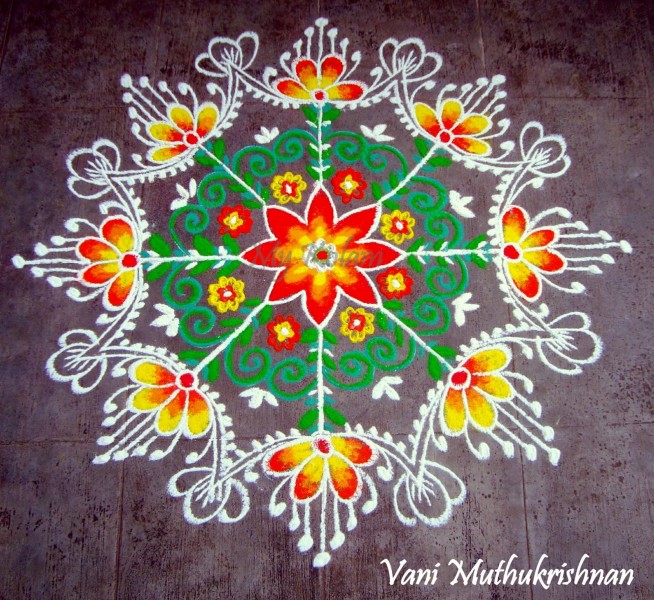 rangoli design by vani muthukrishnan 10