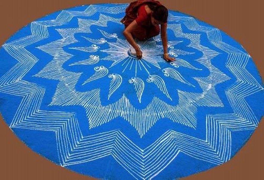 simple rangoli design 10