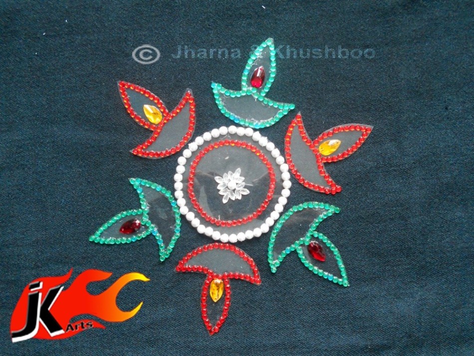 kundan rangoli design by jk arts 11