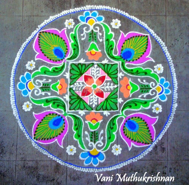 rangoli design by vani muthukrishnan 13