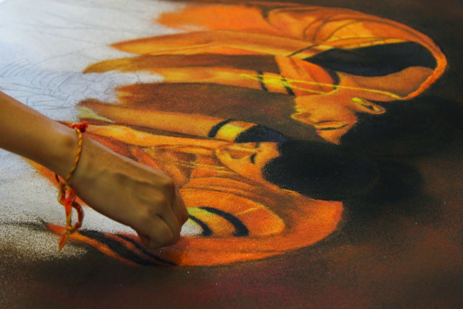 portrait rangoli design by charrmi parekh 14