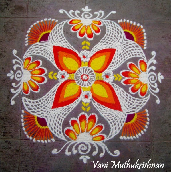 rangoli design by vani muthukrishnan 14