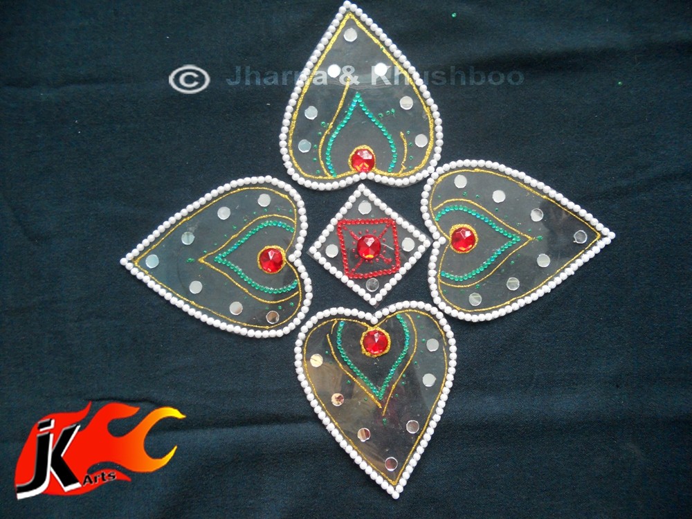 kundan rangoli design by jk arts 15