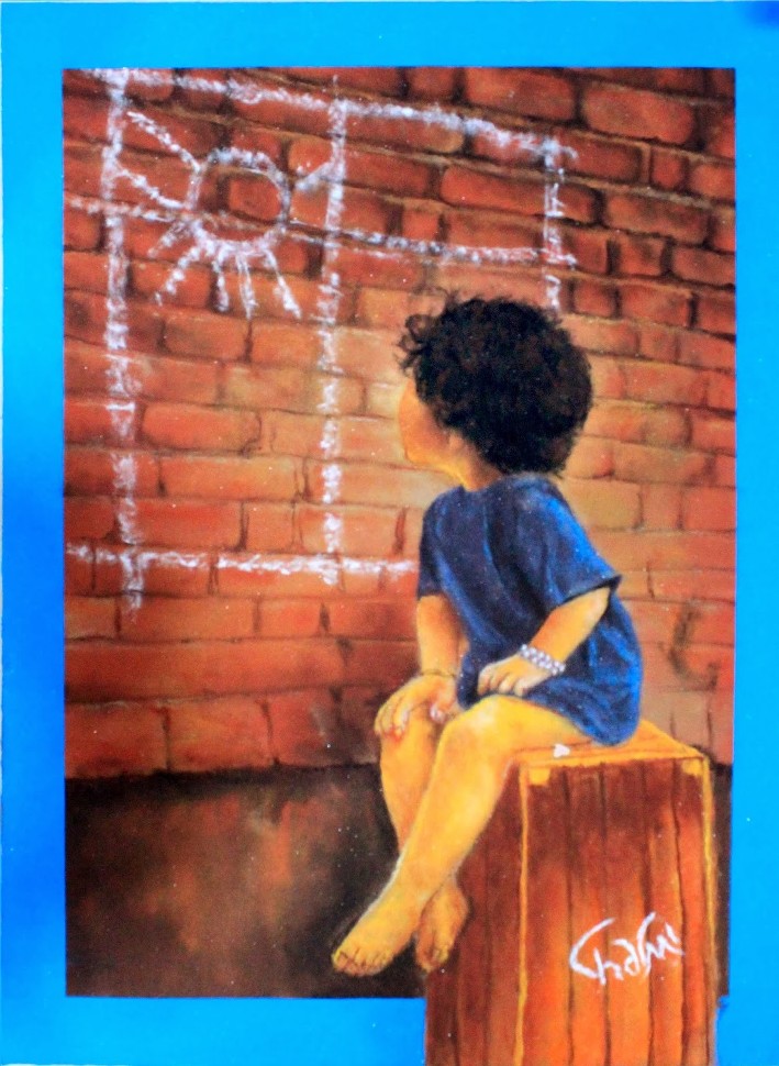 portrait rangoli design by charrmi parekh 15