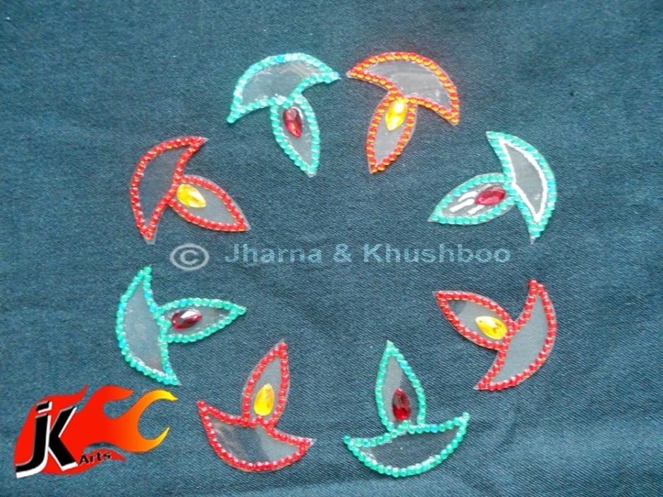 kundan rangoli design by jk arts 16