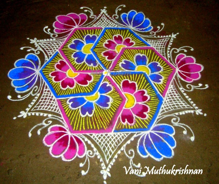 rangoli design by vani muthukrishnan 16