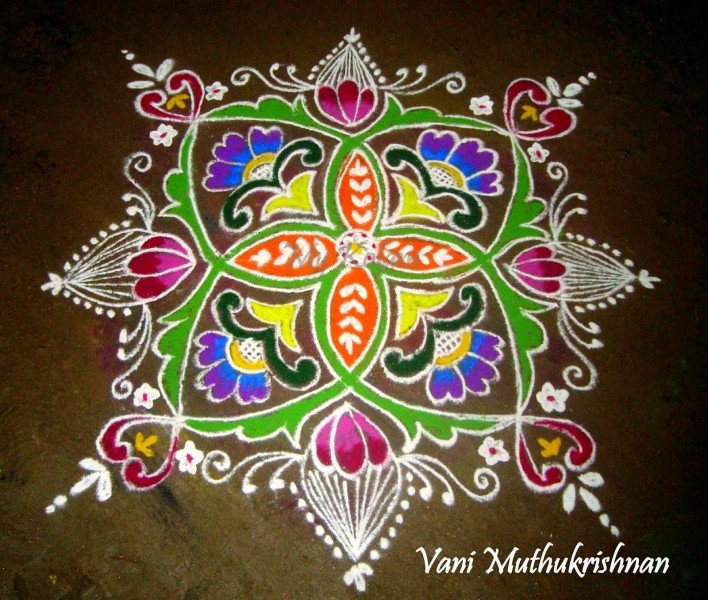 rangoli design by vani muthukrishnan 17