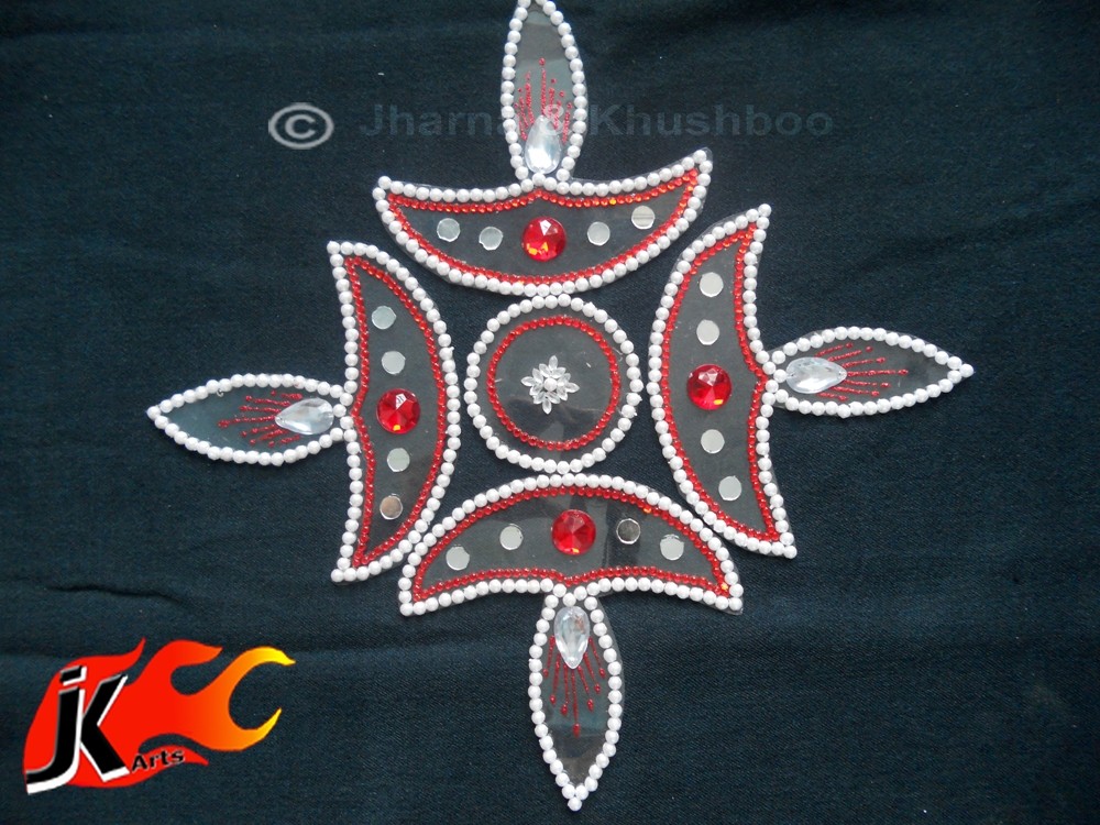 kundan rangoli design by jk arts 18