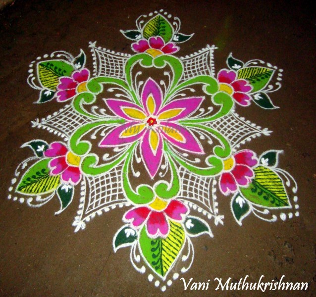 rangoli design by vani muthukrishnan 18