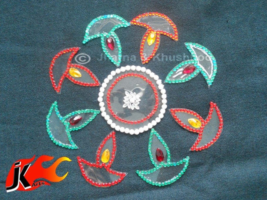 kundan rangoli design by jk arts 19