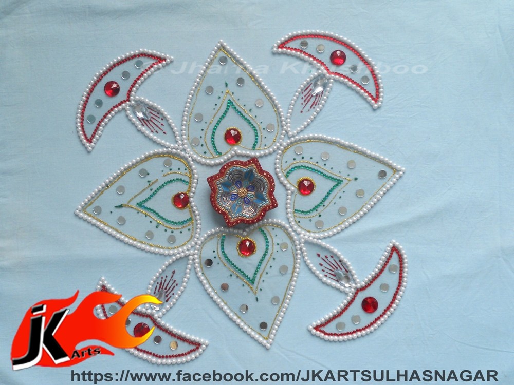 kundan rangoli design by jk arts 20