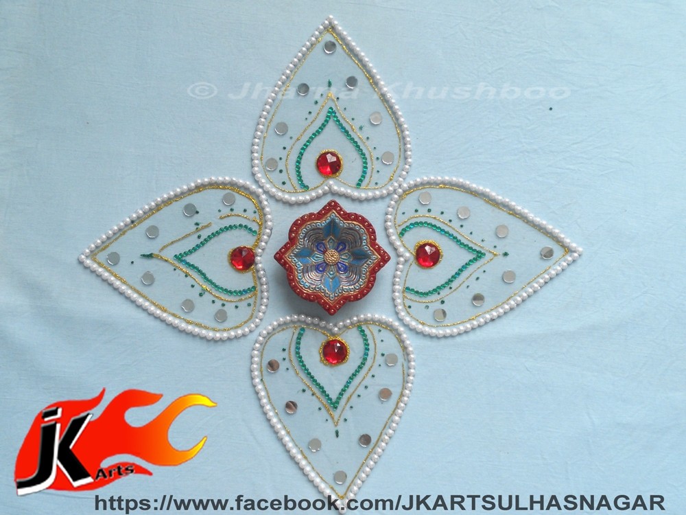 kundan rangoli design by jk arts 22