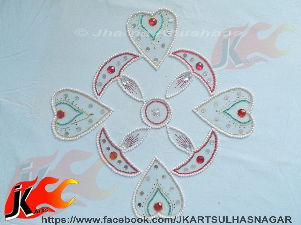 kundan rangoli design by jk arts 25