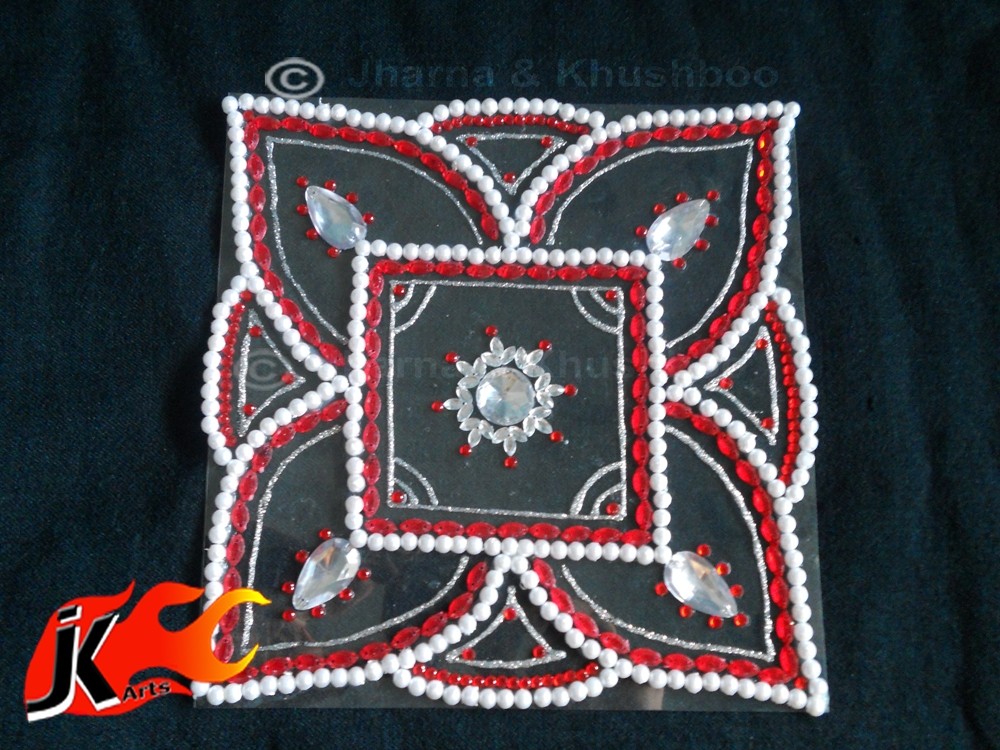 kundan rangoli design by jk arts 3