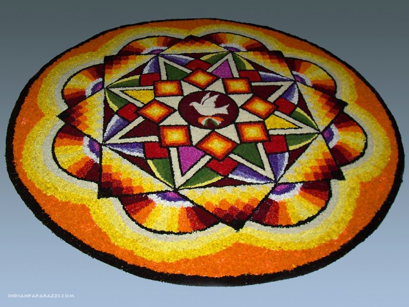 beautiful onam pookalam rangoli design by awur awuran