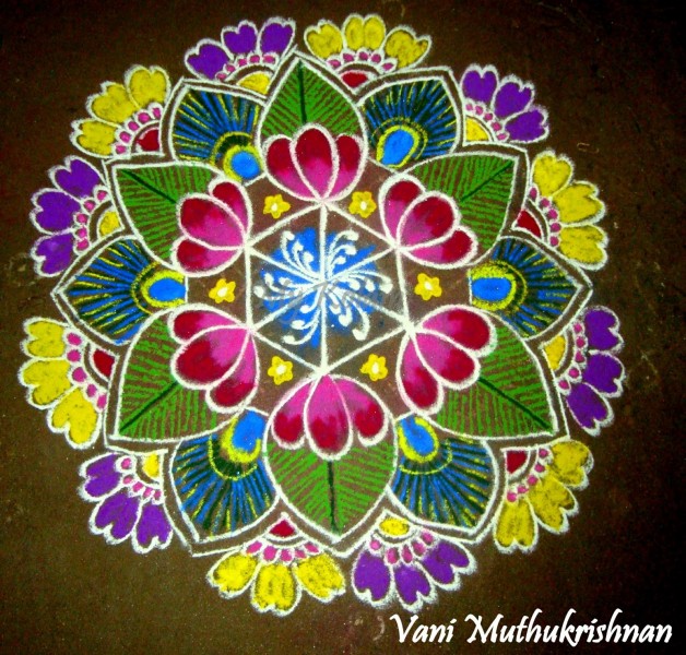 rangoli design by vani muthukrishnan 5