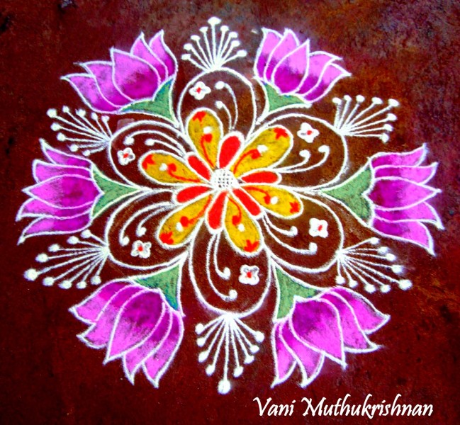 rangoli design by vani muthukrishnan 7