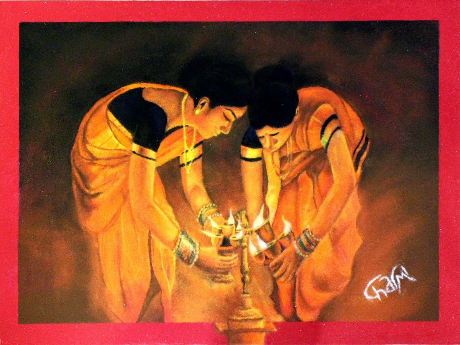 portrait rangoli design by charrmi parekh 8