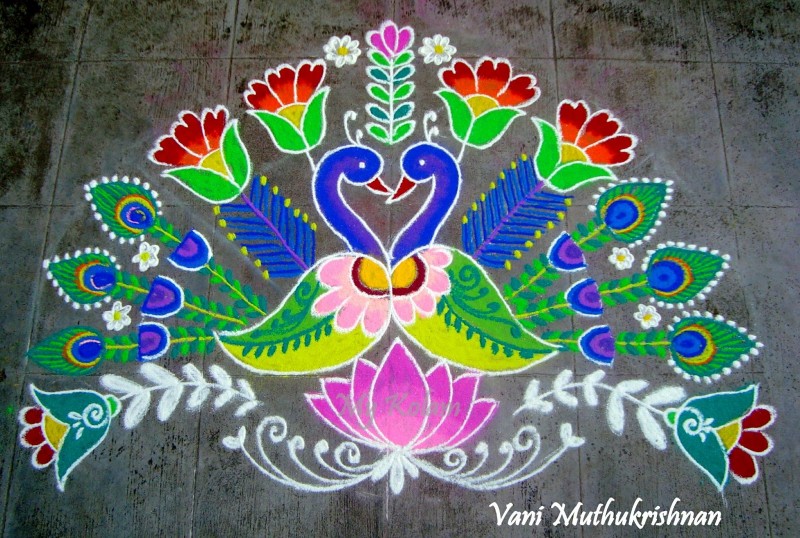 rangoli design by vani muthukrishnan 8