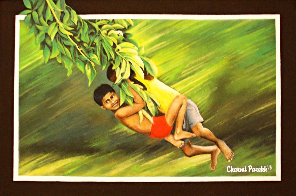 portrait rangoli design by charrmi parekh 9