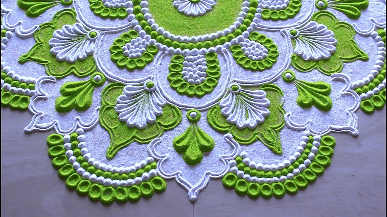 floral rangoli design festivals