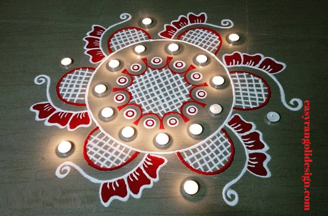 ugadi rangoli design by easy rangoli 2