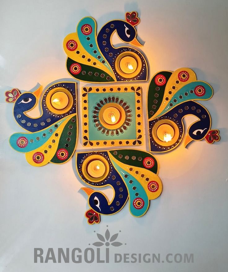peacock rangoli design idea ai 14