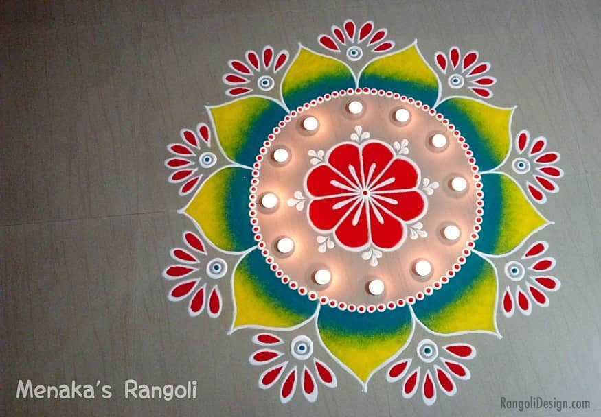 rangoli design flower menaka
