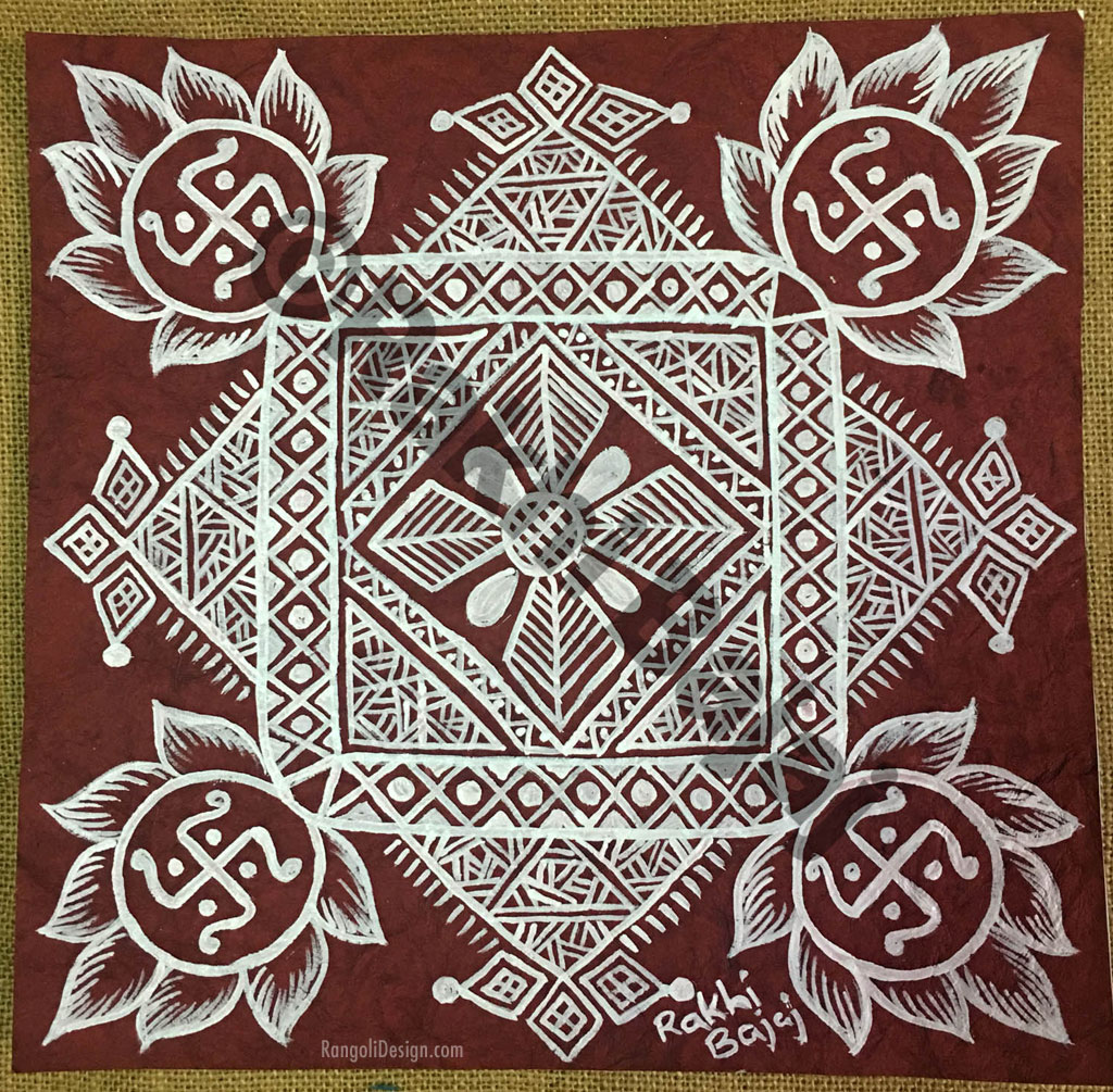 rangoli design mandala rakhi bajaj