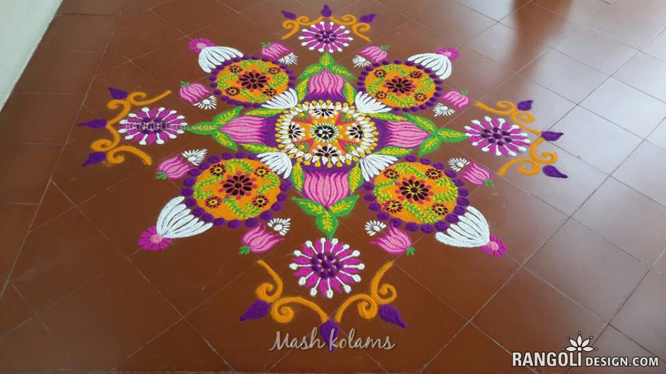 11 rangoli design flower by mash