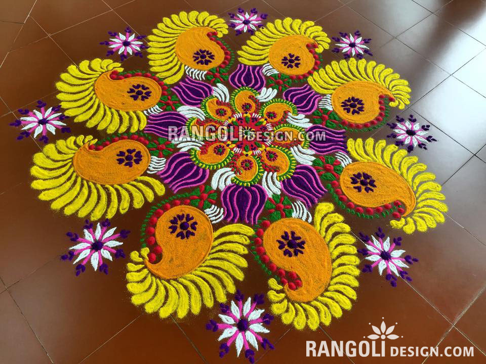 2 rangoli design mango by mash