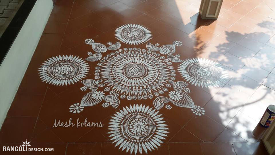 9 rangoli design flower by mash