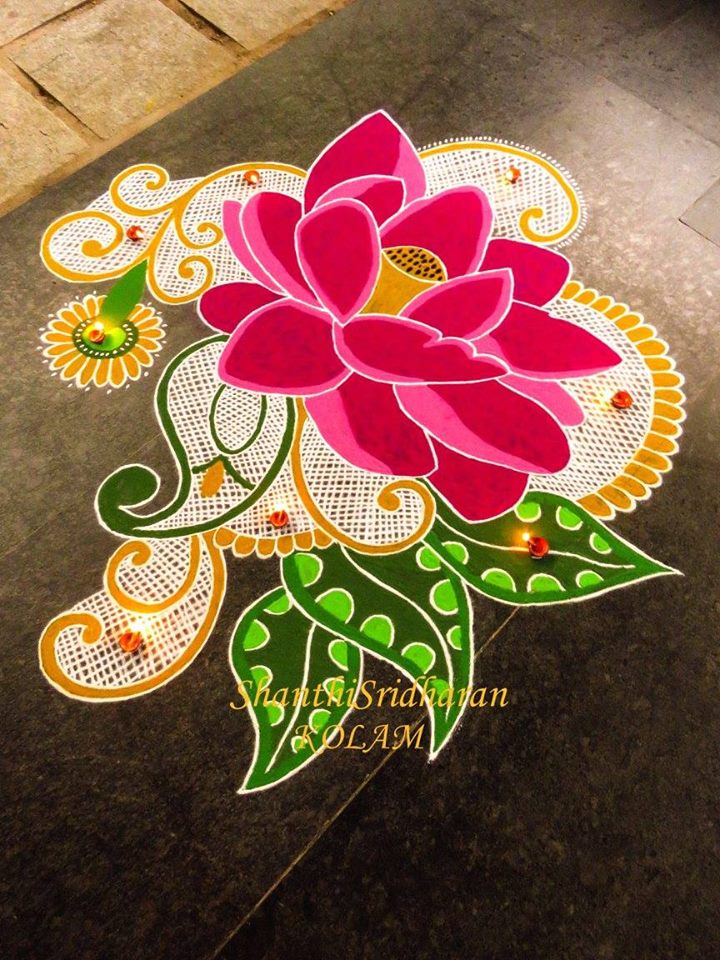 Rangoli design by shanthi sridharan