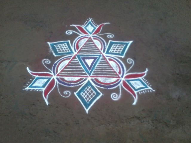 simple flower rangoli 5
