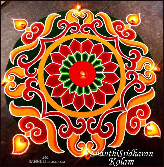 diwali rangoli kolam design shanthi sridharan 9
