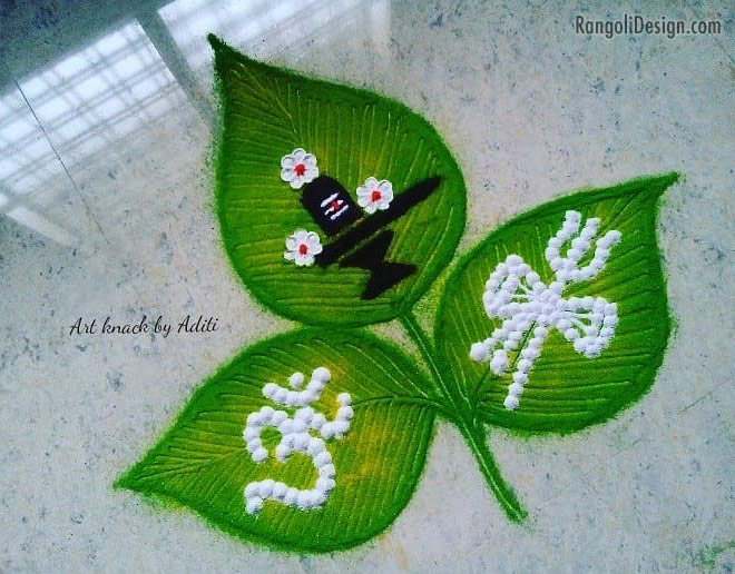 simple rangoli hindu god aditi